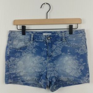 Candie's Floral Denim Jean Shorts Size 11